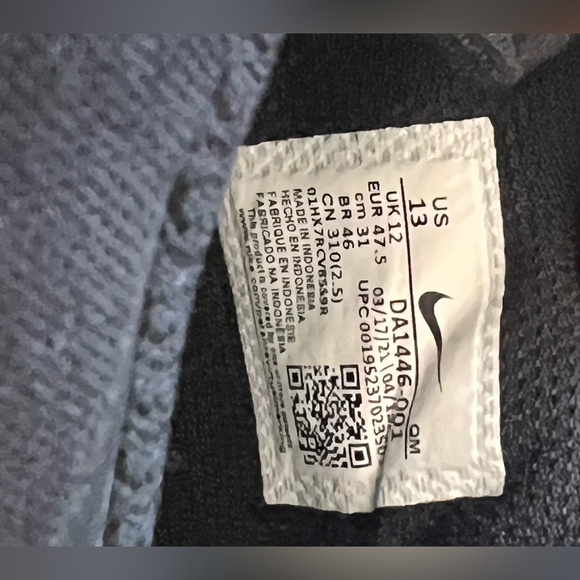 Nike Men’s GTS 97 Retro DA1446 001 Black/White New Men's Size 13 - Picture 11 of 11